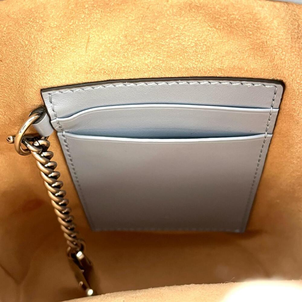 GUCCI Authentic Blue Leather Shoulder Bag - Picture 7 of 10